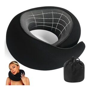 Travel Pillow uses Memory Foam to Support Neck Comfort, car Travel,
